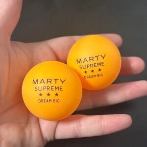Marty Supreme Orange ping pong Balls